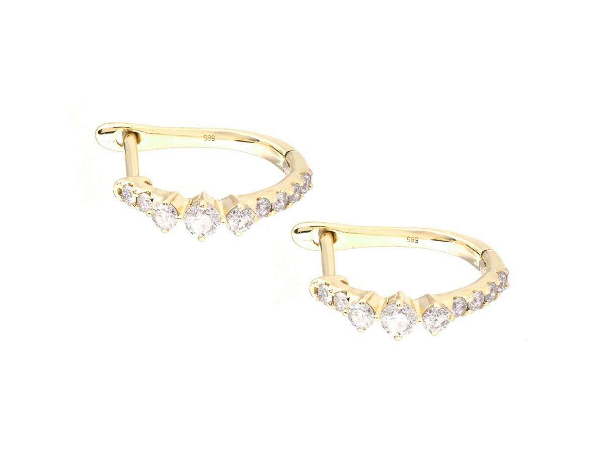 14 kt. Oro amarillo 0,30ct ( Diamante Natural ) 'Brillo Oval Graduado' en venta 1