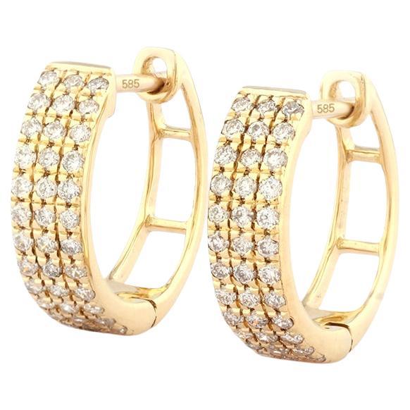 14 kt. Yellow gold 0.43ct (Natural Diamond)
Triple Row Radiance
Huggies