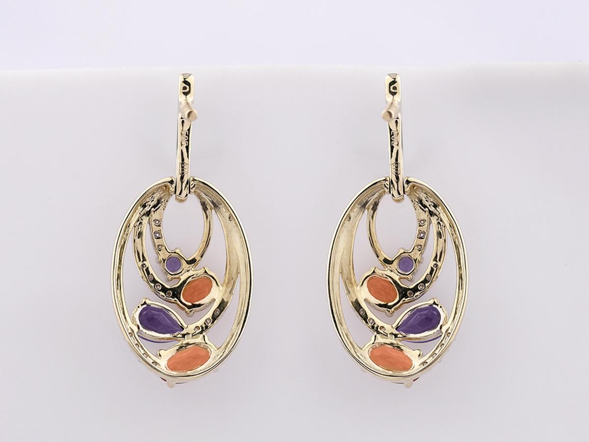 Oro giallo 14 kt 1,24ct Ametista e Citrino - 