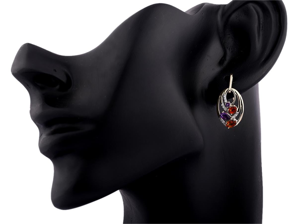 Donna Oro giallo 14 kt 1,24ct Ametista e Citrino - 