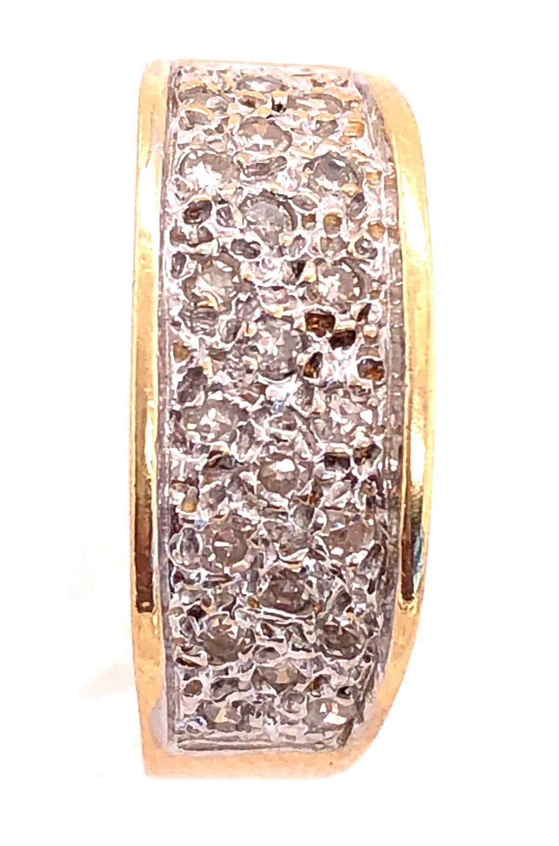 14 Karat Yellow Gold and Diamond Encrusted Fashion Ring 0.50 TDW In Good Condition For Sale In Stamford, CT