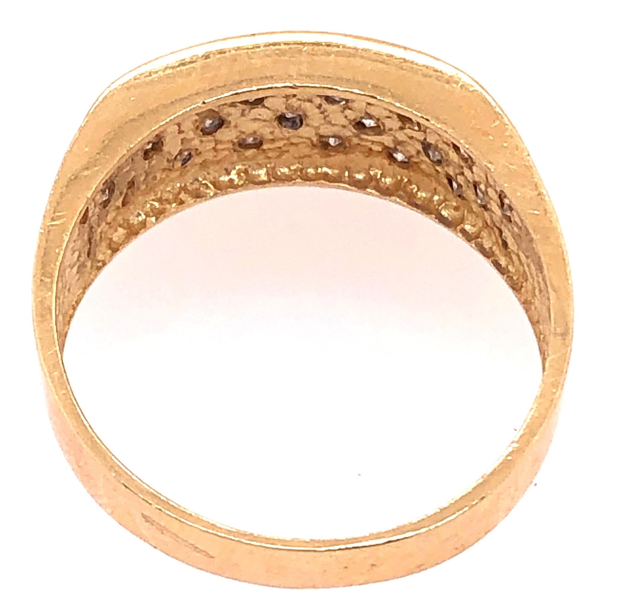 14 Karat Yellow Gold and Diamond Encrusted Fashion Ring 0.50 TDW For Sale 1