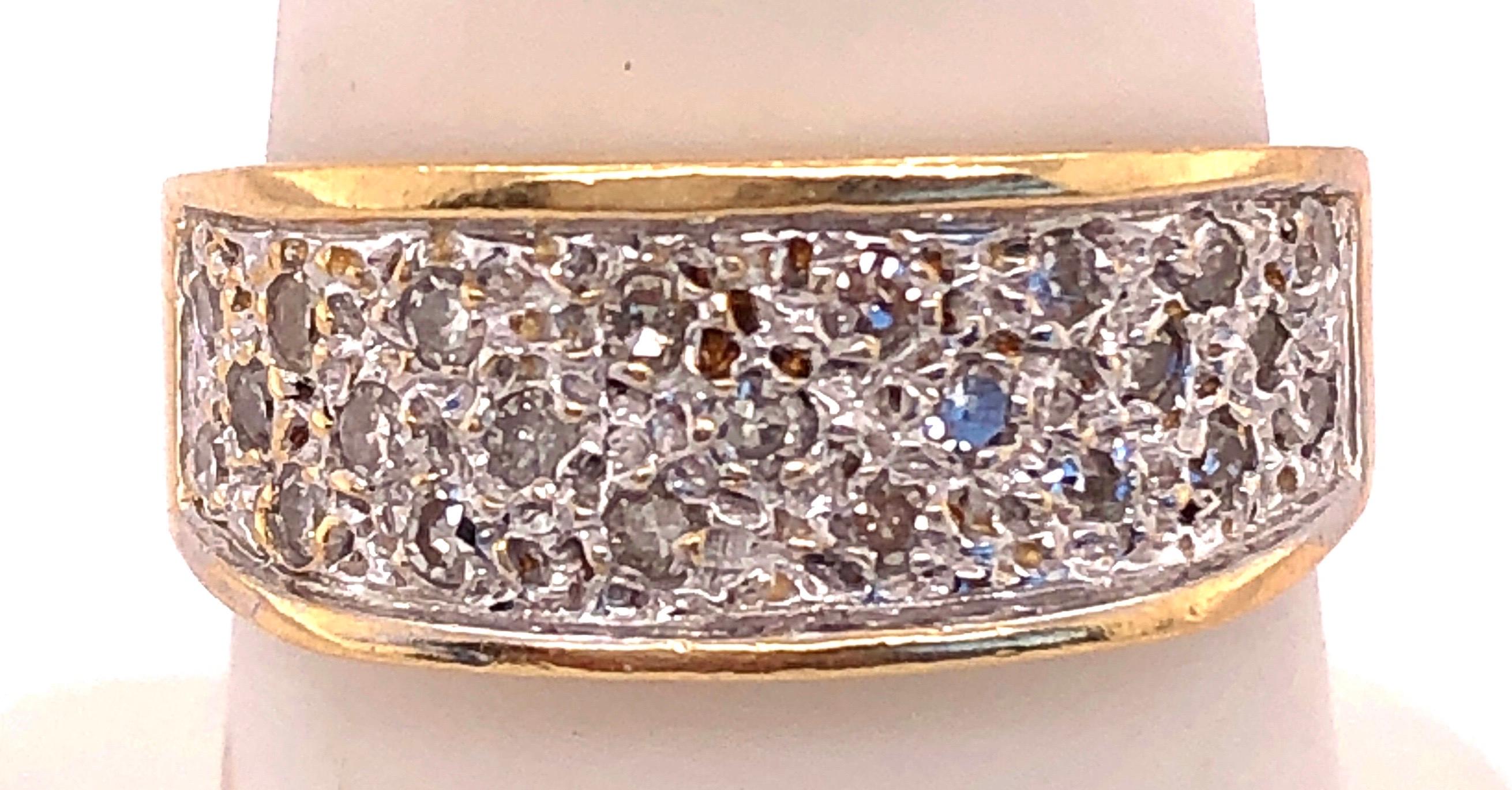 14 Karat Yellow Gold and Diamond Encrusted Fashion Ring 0.50 TDW For Sale 2