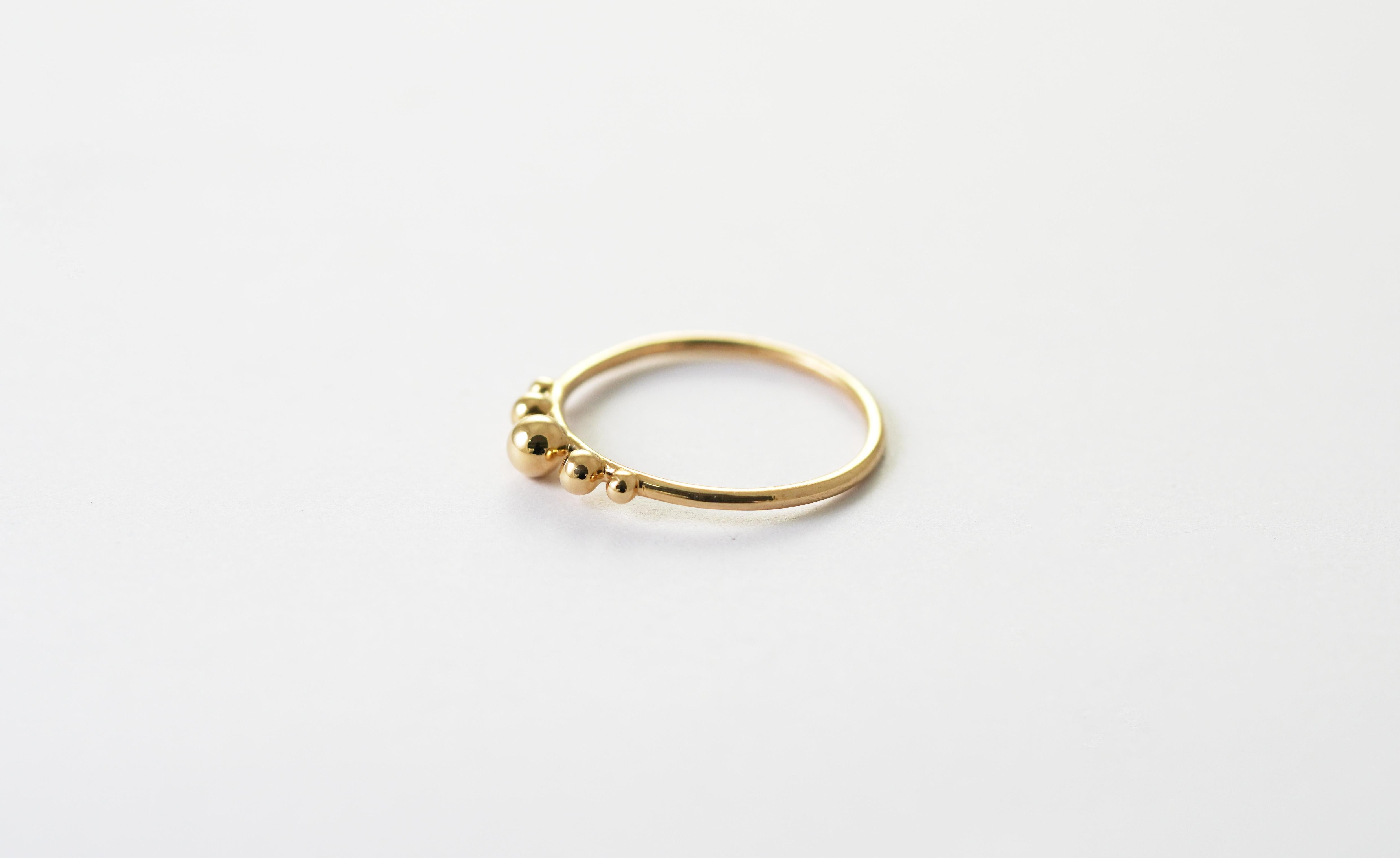 Bague en or jaune 14 kt Ball and Ball Pour femmes en vente