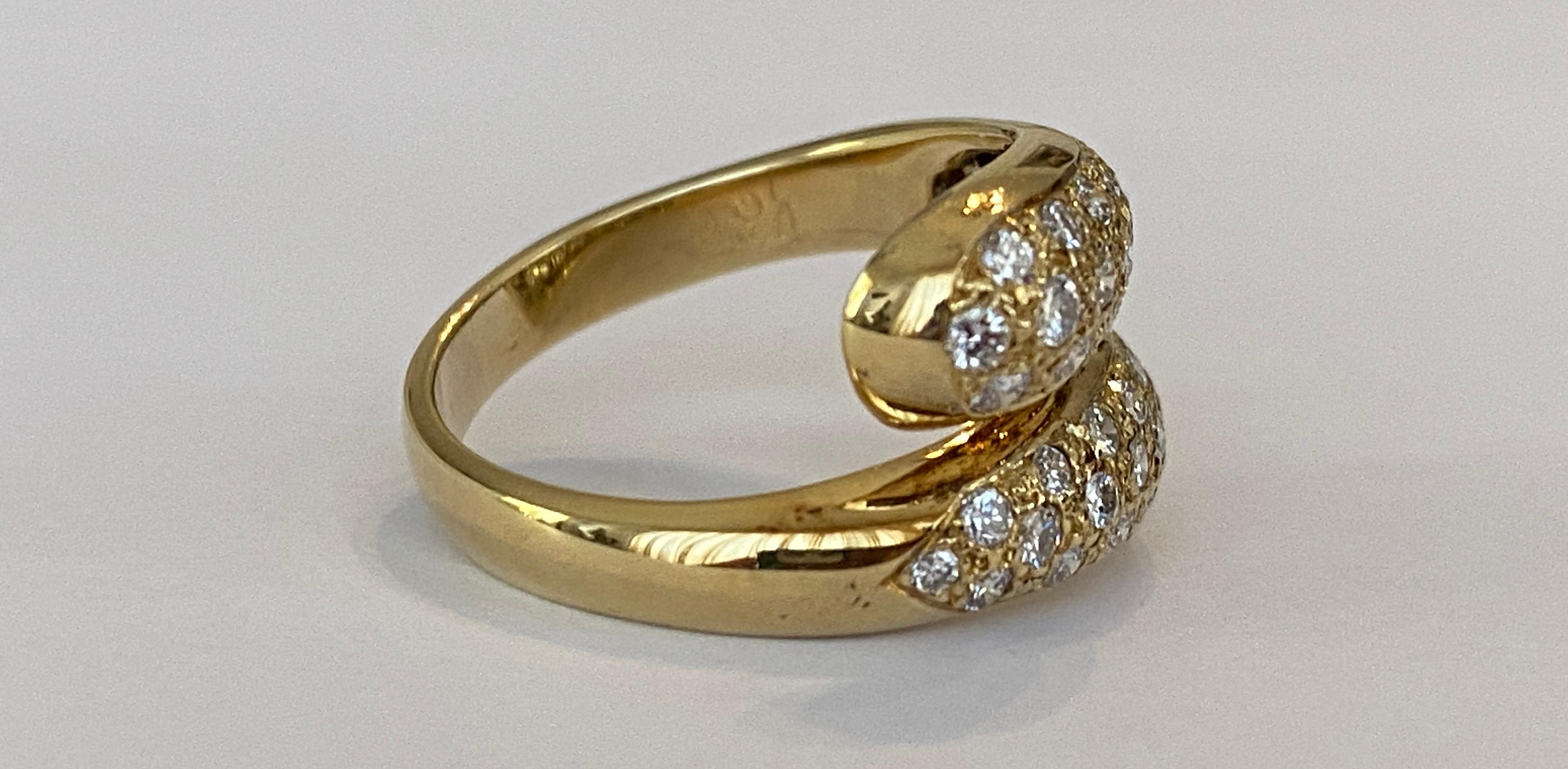 14k Yellow Gold Band Ring with 0.80ct Diamonds For Sale 3