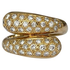 Bague en or jaune 14 carats avec diamants de 0,80 carat
