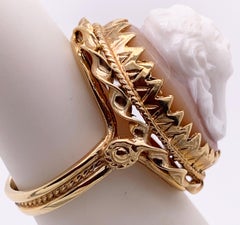 Anello Cameo in oro giallo 14 carati 8,22 grammi in totale