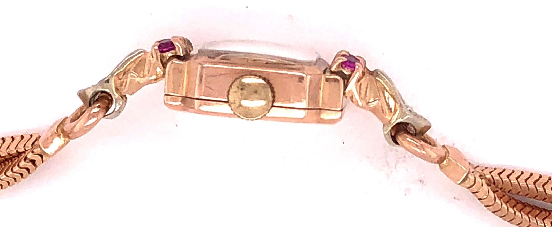 Montre-bracelet Omega pour femme en or jaune 14 carats avec 17 bijoux, vintage, non réglée en vente 3