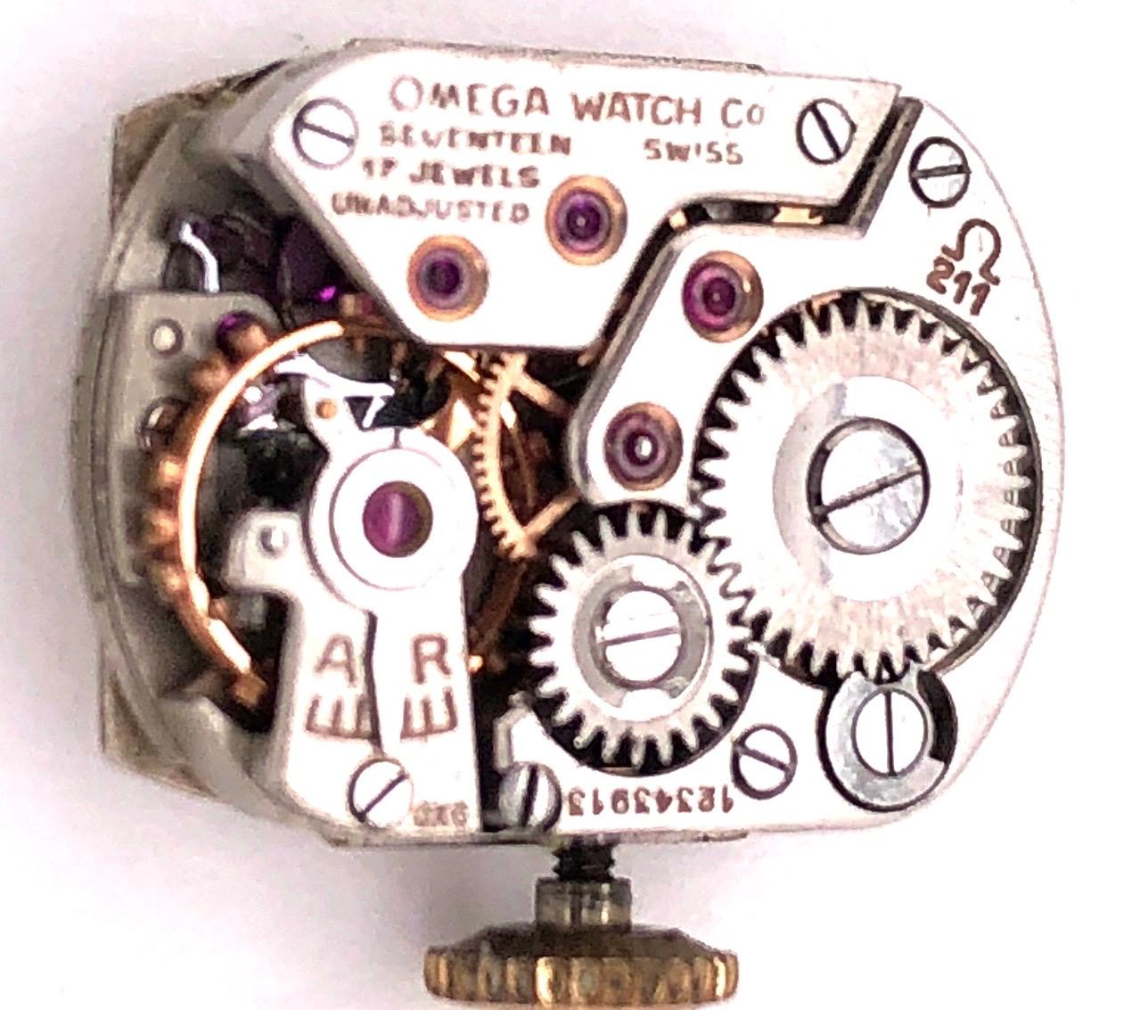 14 Karat Yellow Gold Omega Ladies Wristwatch 17 Jewels Unadjusted Vintage For Sale 1