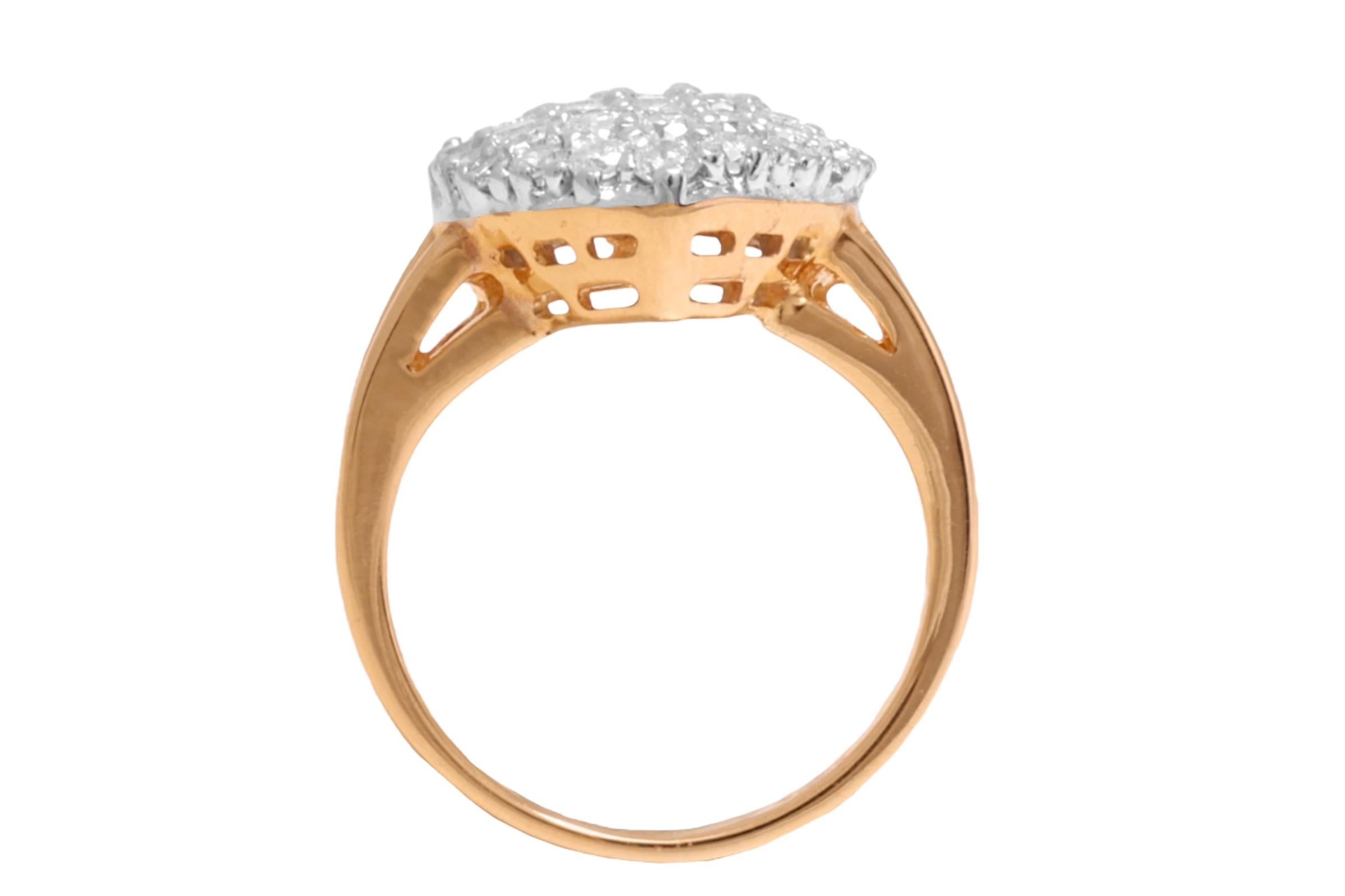 14 kt. Gelbgold gefasster Ring & Halskette Anhänger, herzförmiger Anhänger mit 2 ct. Diamanten Damen im Angebot