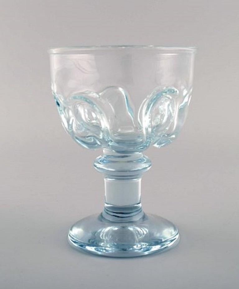 14 large French designer glasses in mouth-blown art glass, mid-20th century.
Measures: 14 x 11 cm.
In very good condition.
Signed.
