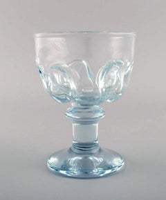 14 Large French Designer Glasses in Mouth Blown Art Glass, Mid-20th Century