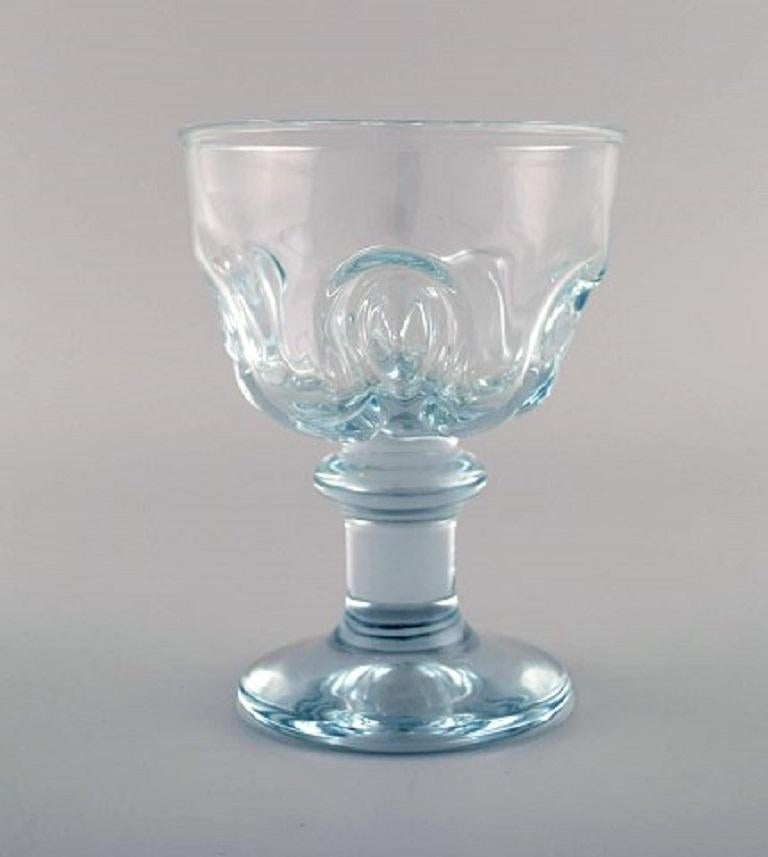 14 Large French Designer Glasses in Mouth Blown Art Glass, Mid-20th Century In Good Condition For Sale In Copenhagen, DK