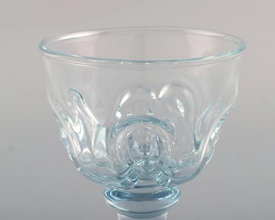 14 Large French Designer Glasses in Mouth Blown Art Glass, Mid-20th Century For Sale 1