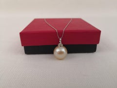 South Sea Pearl Pendant Necklace, Sapphires, Gold