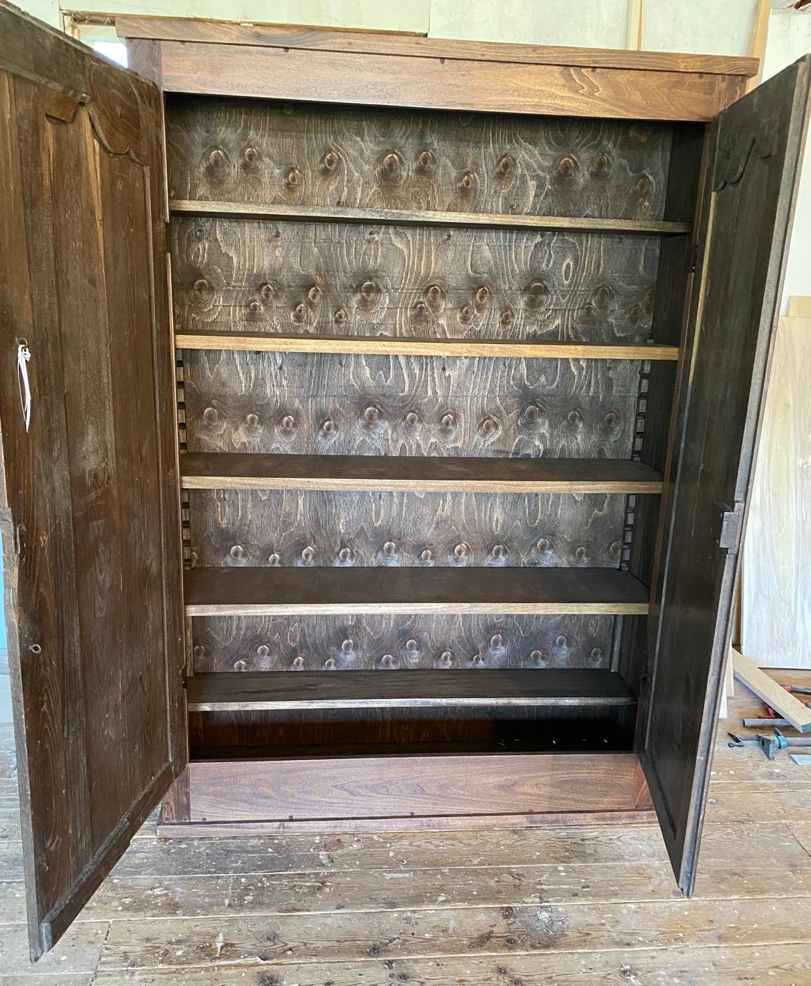 French Narrow Depth Louis XV Style Armoire Storage Cupboard
