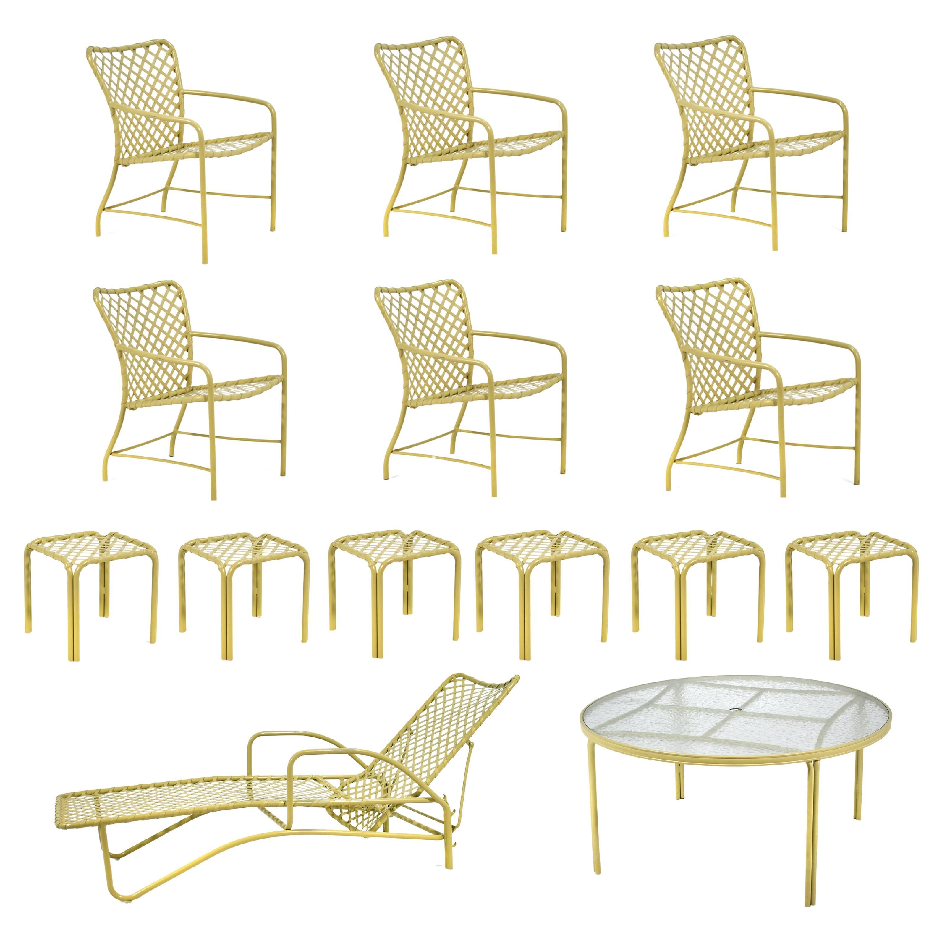 14 Pieces Brown Jordan Mobilier de patio pour l'extérieur en vente