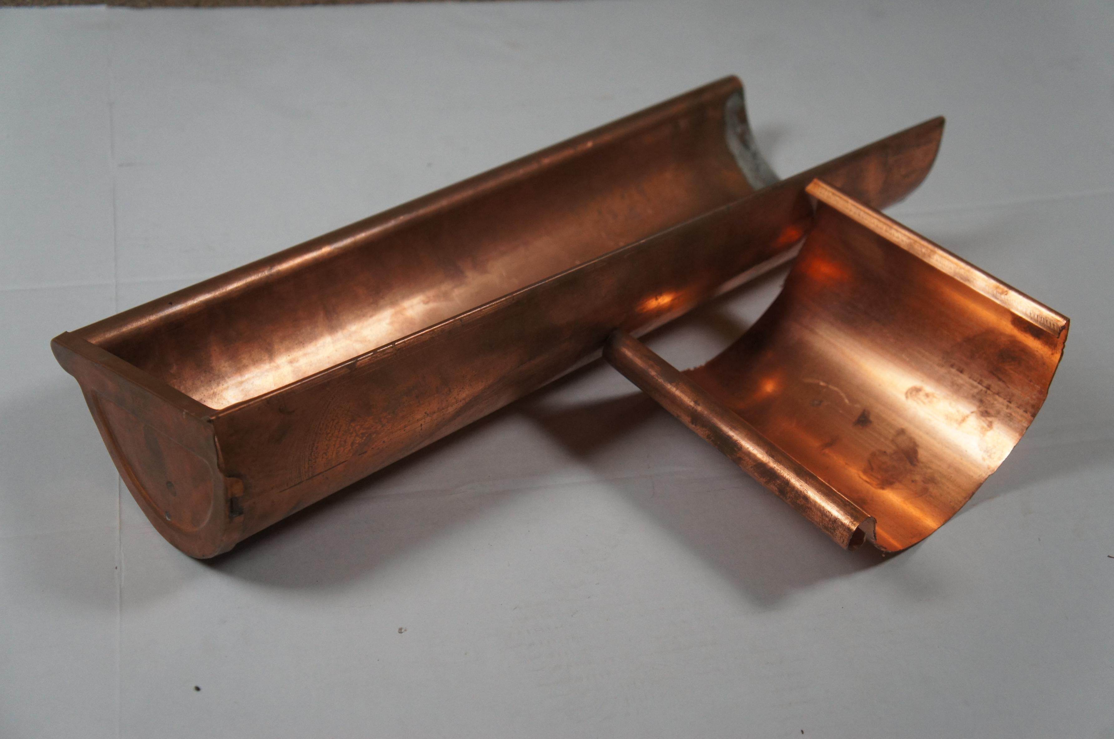 14 Piece Lot Copper Gutter Downspout Pipe Elbows Gromo Minoletti Rival For Sale 8