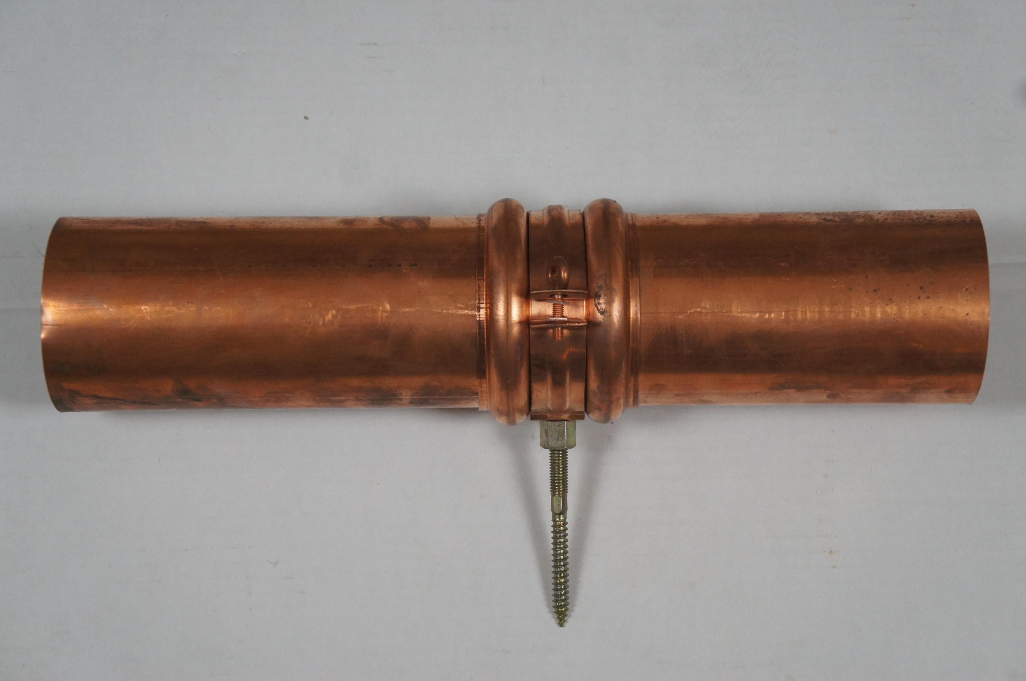 14 Piece Lot Copper Gutter Downspout Pipe Elbows Gromo Minoletti Rival For Sale 2