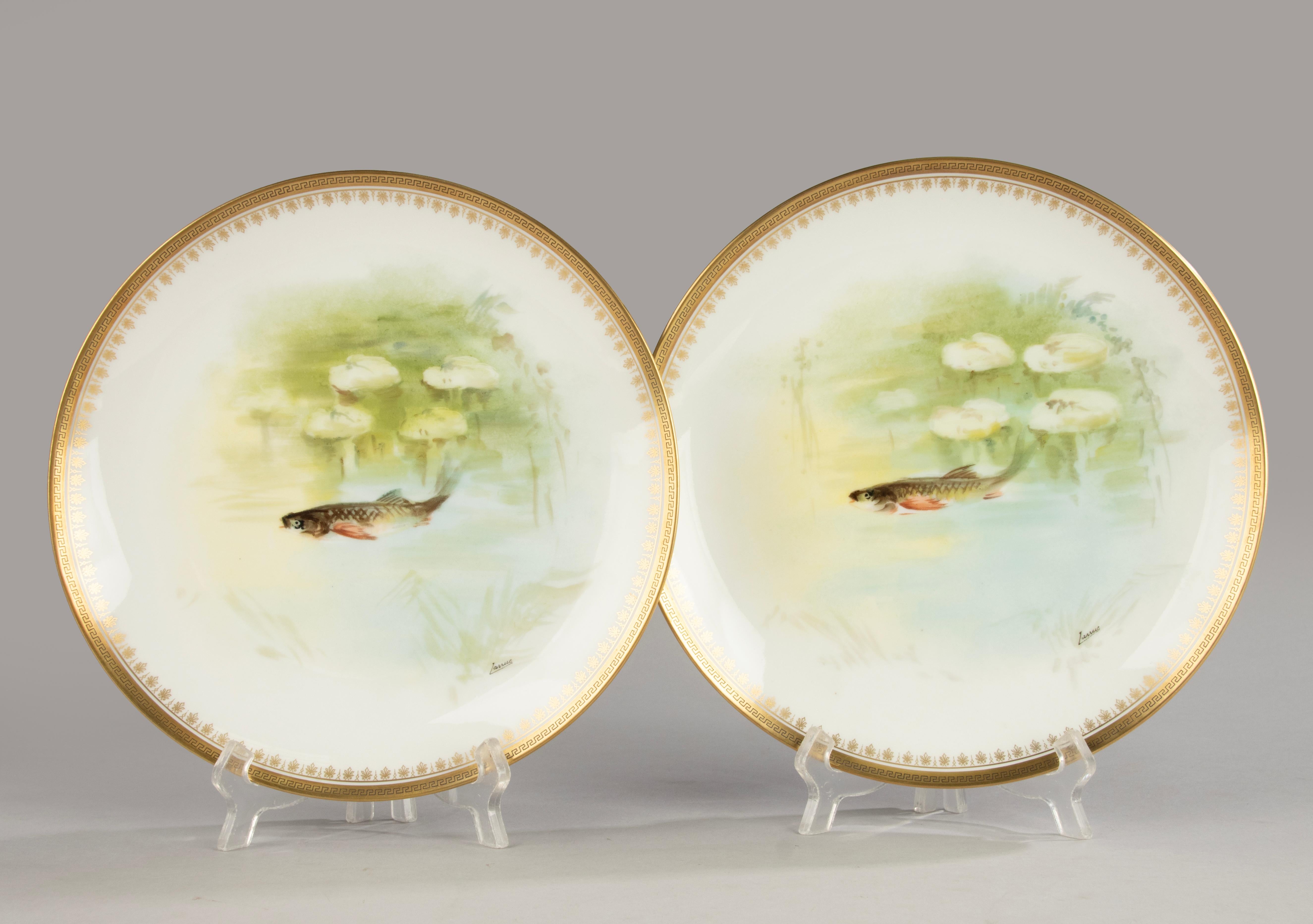Servizio di pesce da 14 pezzi - Porcellana di Bernardaud Limoges - Anni '20 in vendita 4