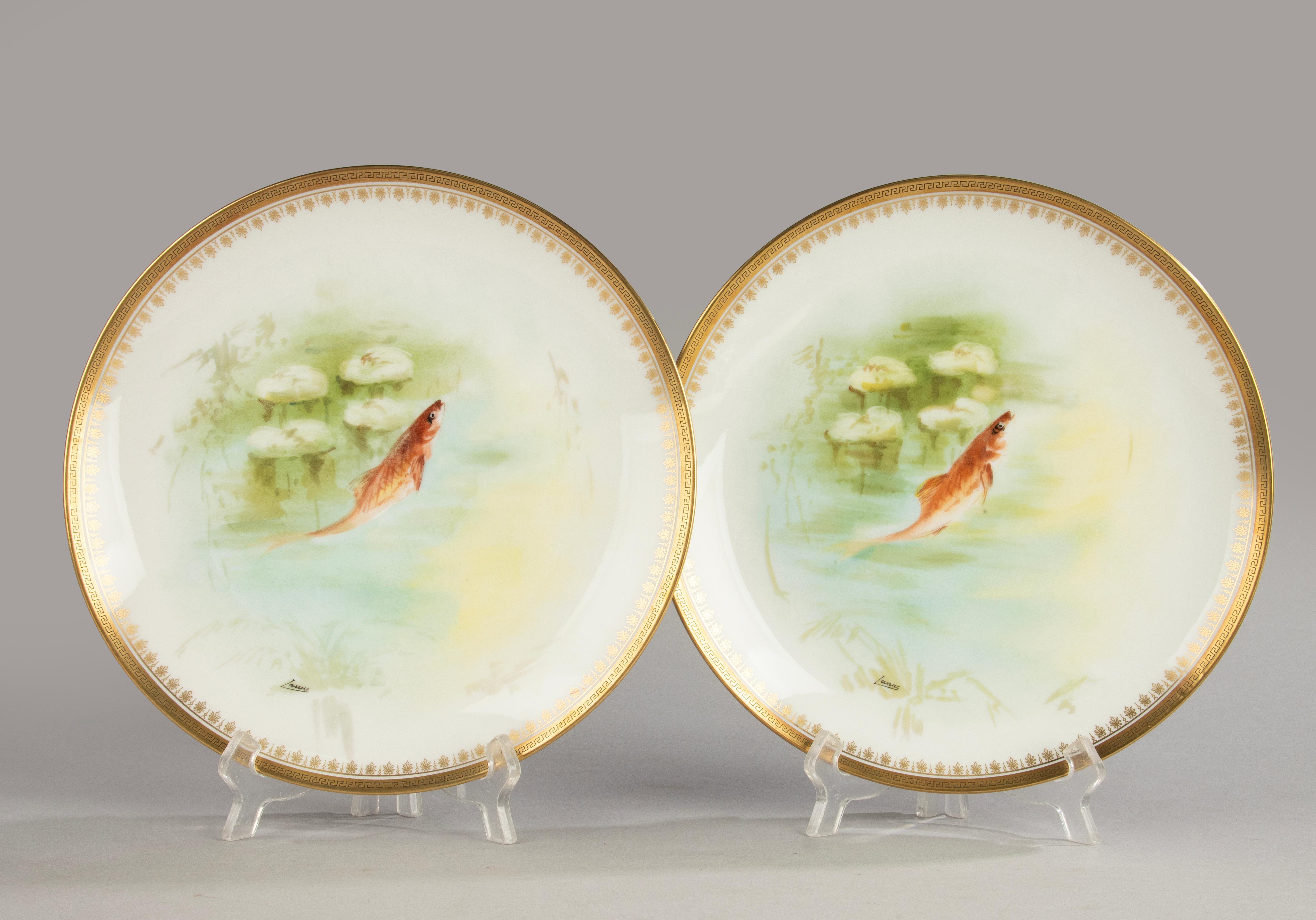 Servizio di pesce da 14 pezzi - Porcellana di Bernardaud Limoges - Anni '20 in vendita 1