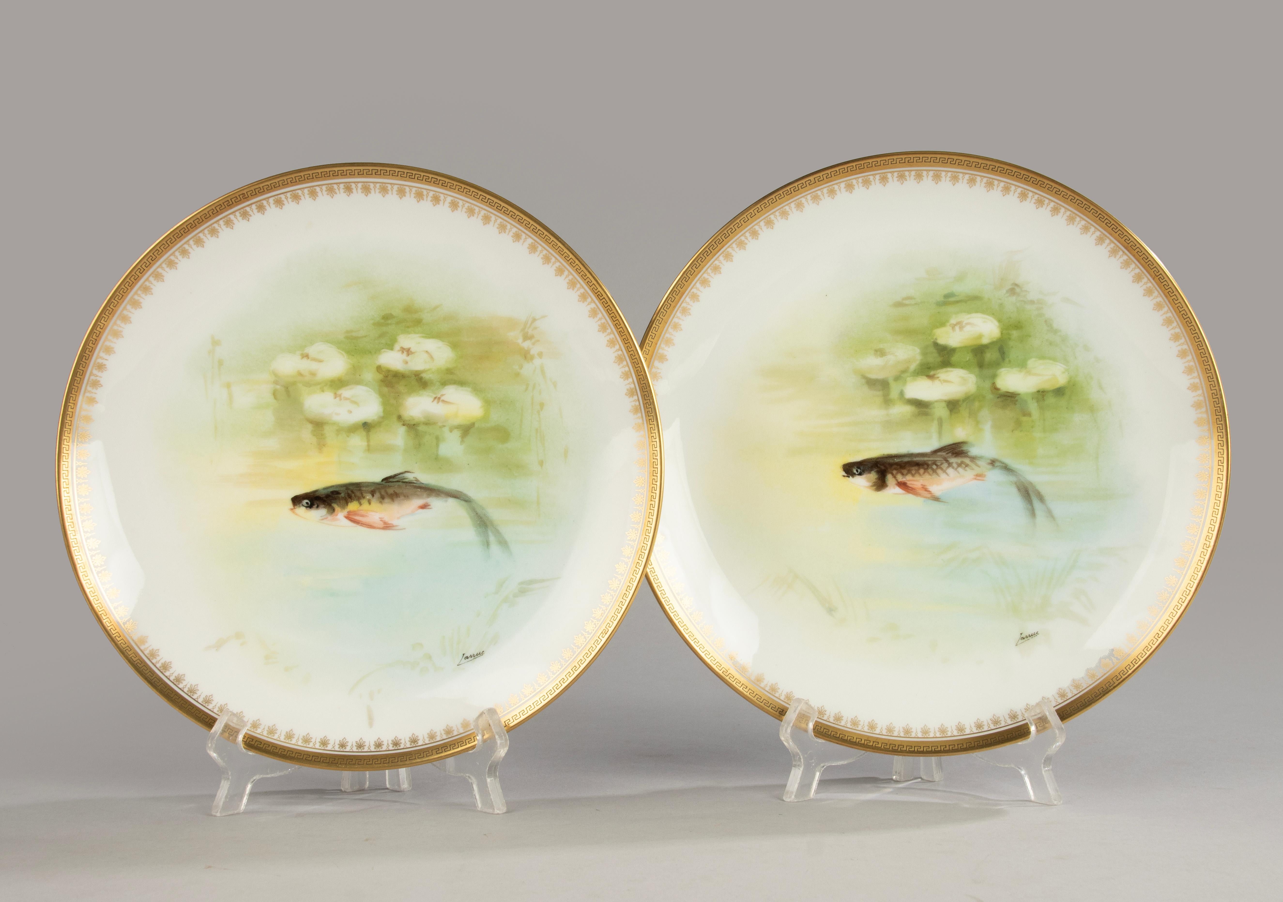 Servizio di pesce da 14 pezzi - Porcellana di Bernardaud Limoges - Anni '20 in vendita 2