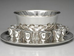 14 Piece Sterling Punch Set Paul Revere-Reproduction by Gorham Silver