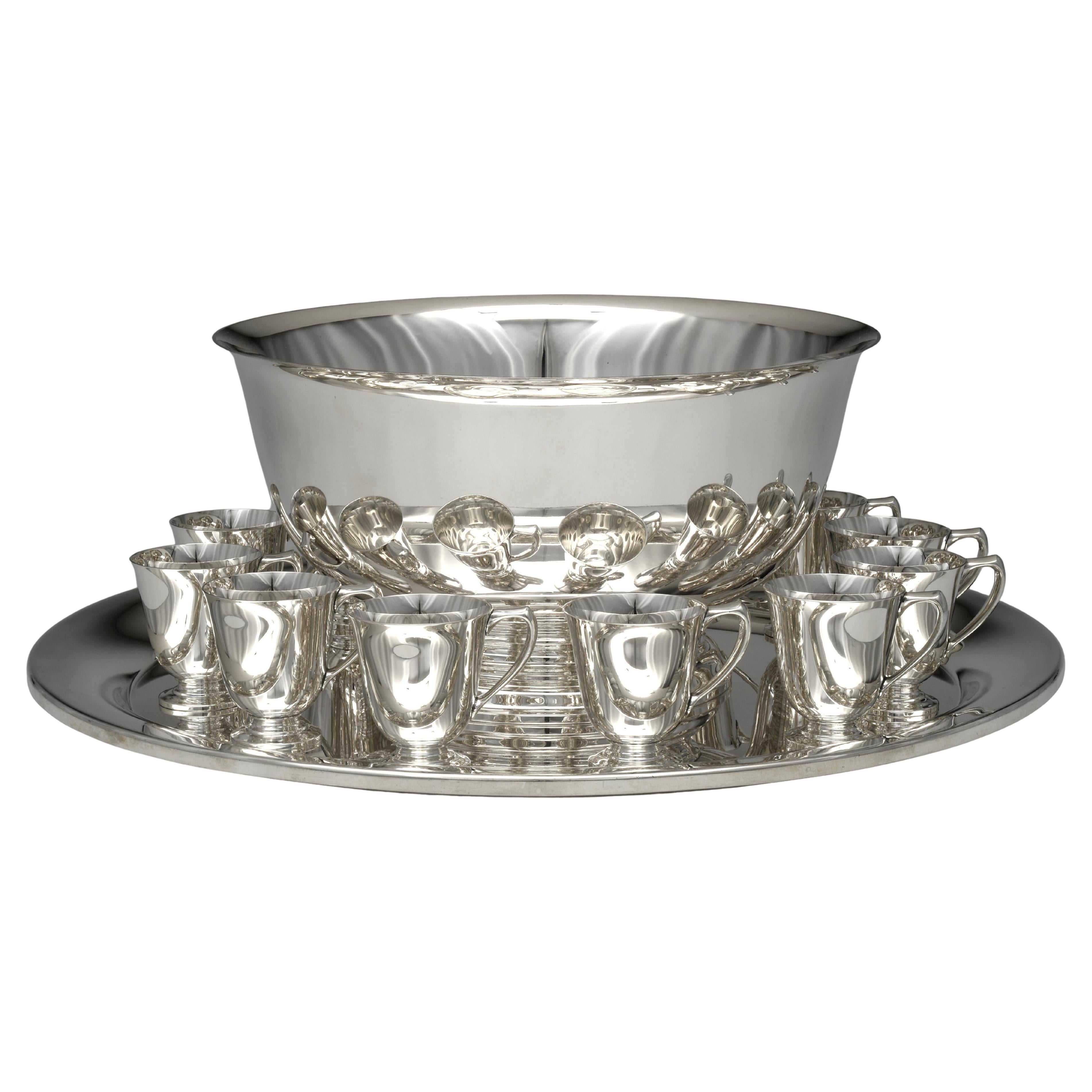 14 Stück Sterling Punch Set Paul Revere - Reproduktion von Gorham Silver