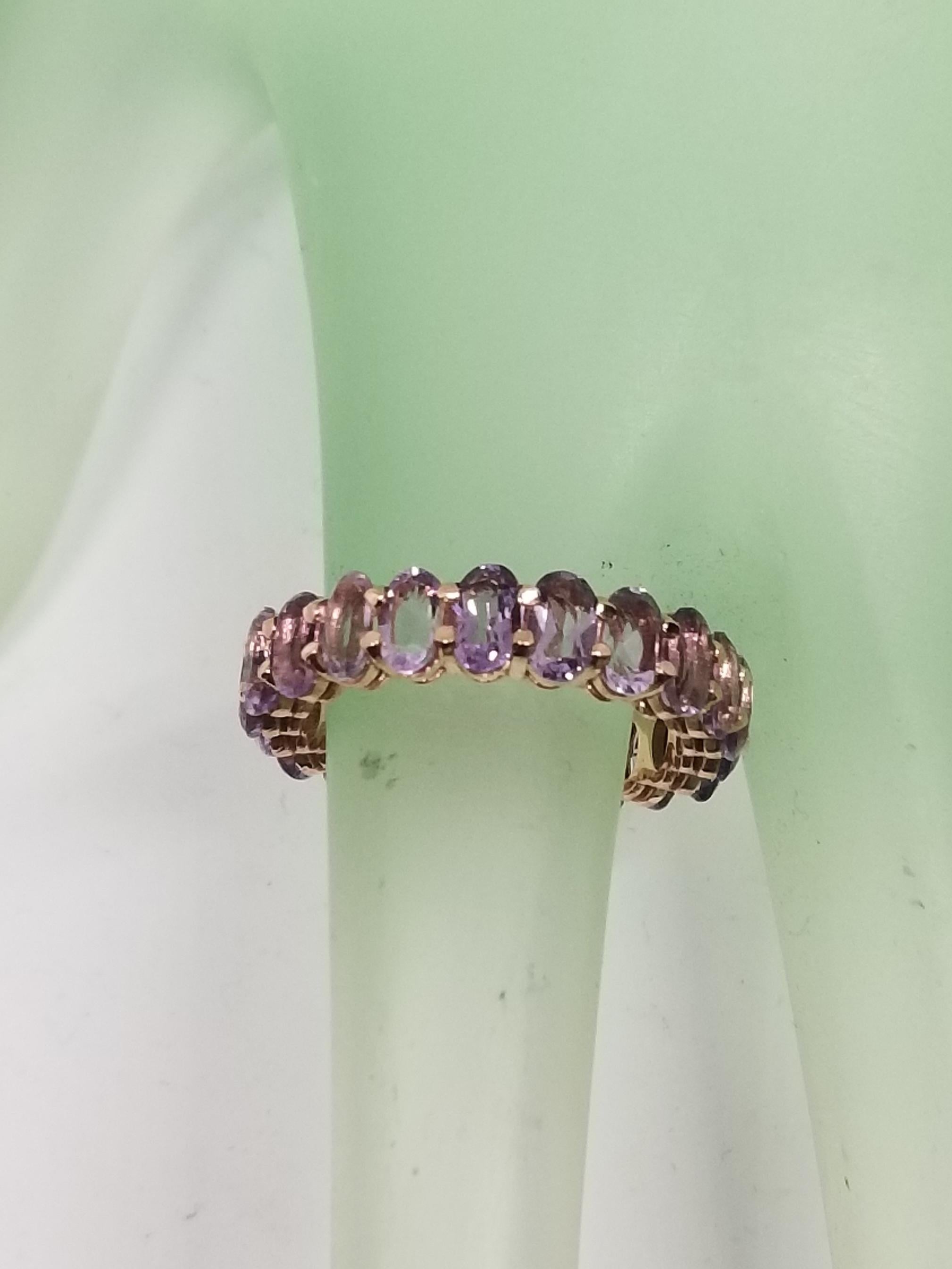 amethyst diamond eternity ring