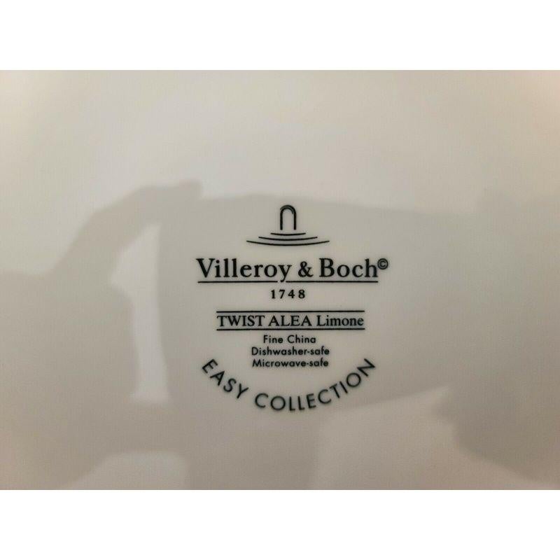 Juego de 4 Platos Cargadores Villeroy & Boch Twist Alea Limone Moderno de mediados de siglo