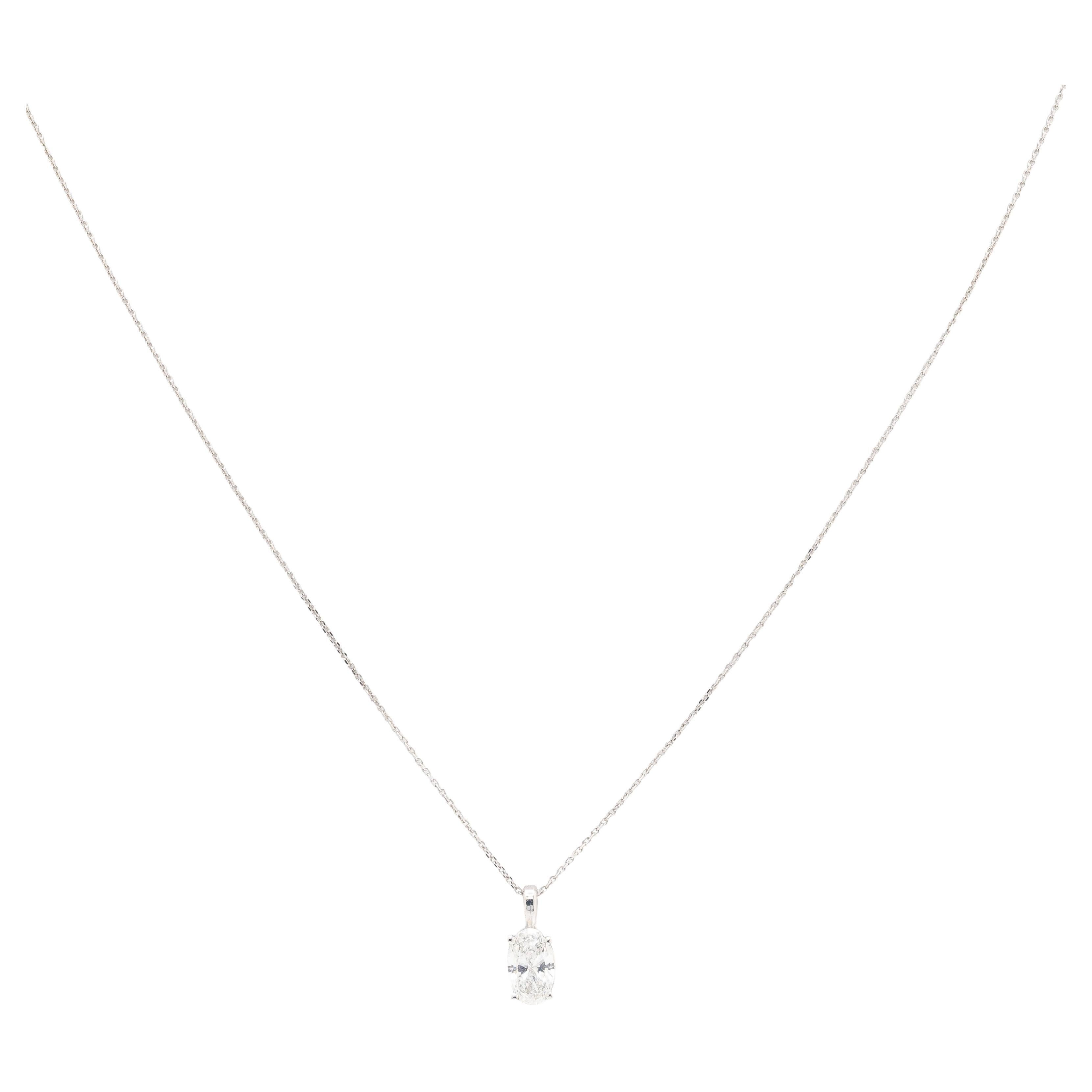 14k White Gold GIA Certified 0.50cw Oval Cut Natural Diamond Pendant Adjustable Chain Necklace

This stunning GIA Diamond Pendant Necklace is in excellent condition and is ready to ship!

Pendant Design: Oval Diamond Pendant
Material: 14k White