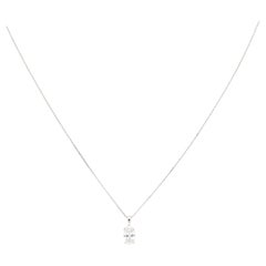 14 White Gold GIA Certified Flawless Diamond Pendant Necklace