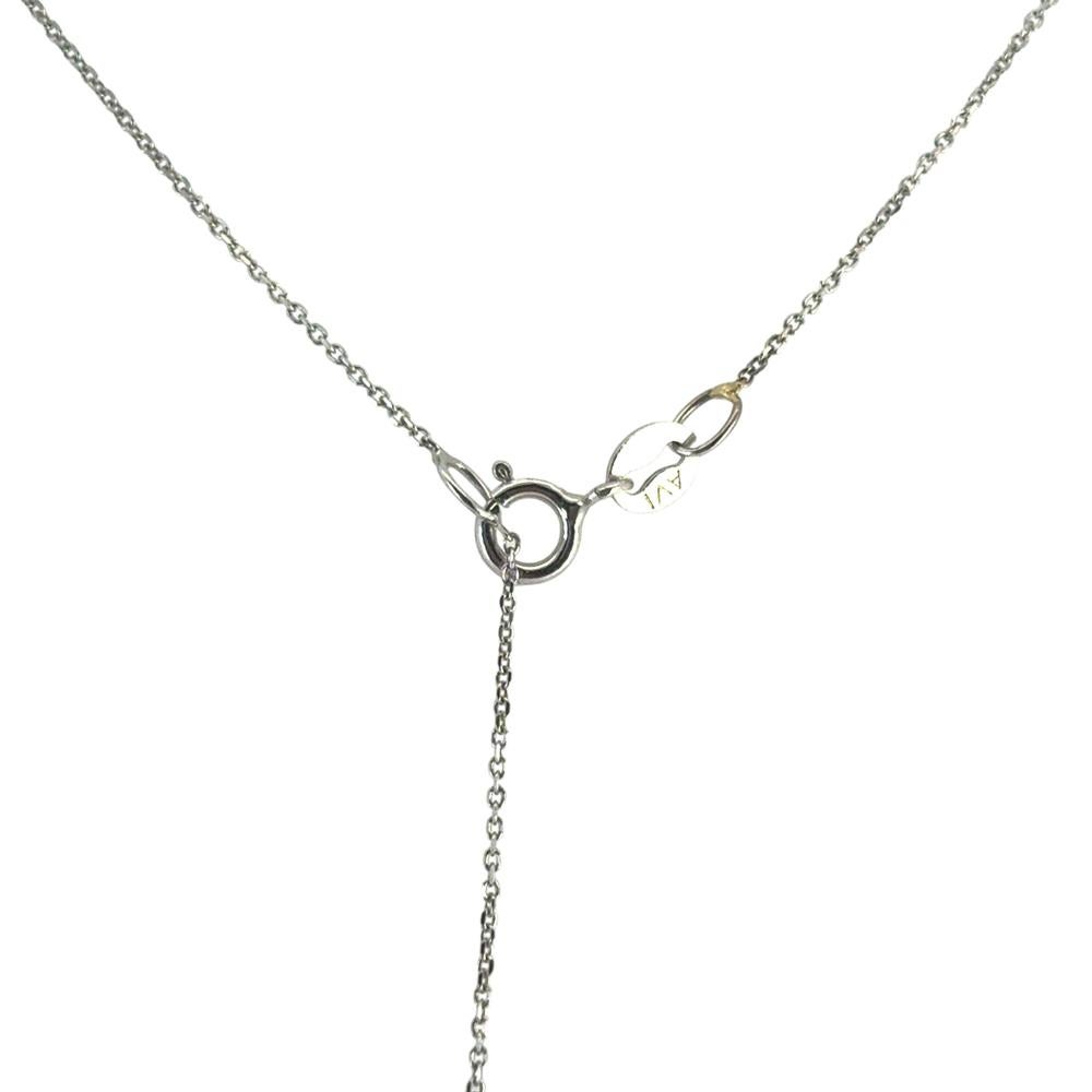 14 White Gold GIA Certified Flawless Diamond Pendant Necklace For Sale 8