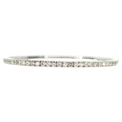 14 White Gold "Tennis" Flexible Bangle Bracelet 4.92CTW 10.03GR