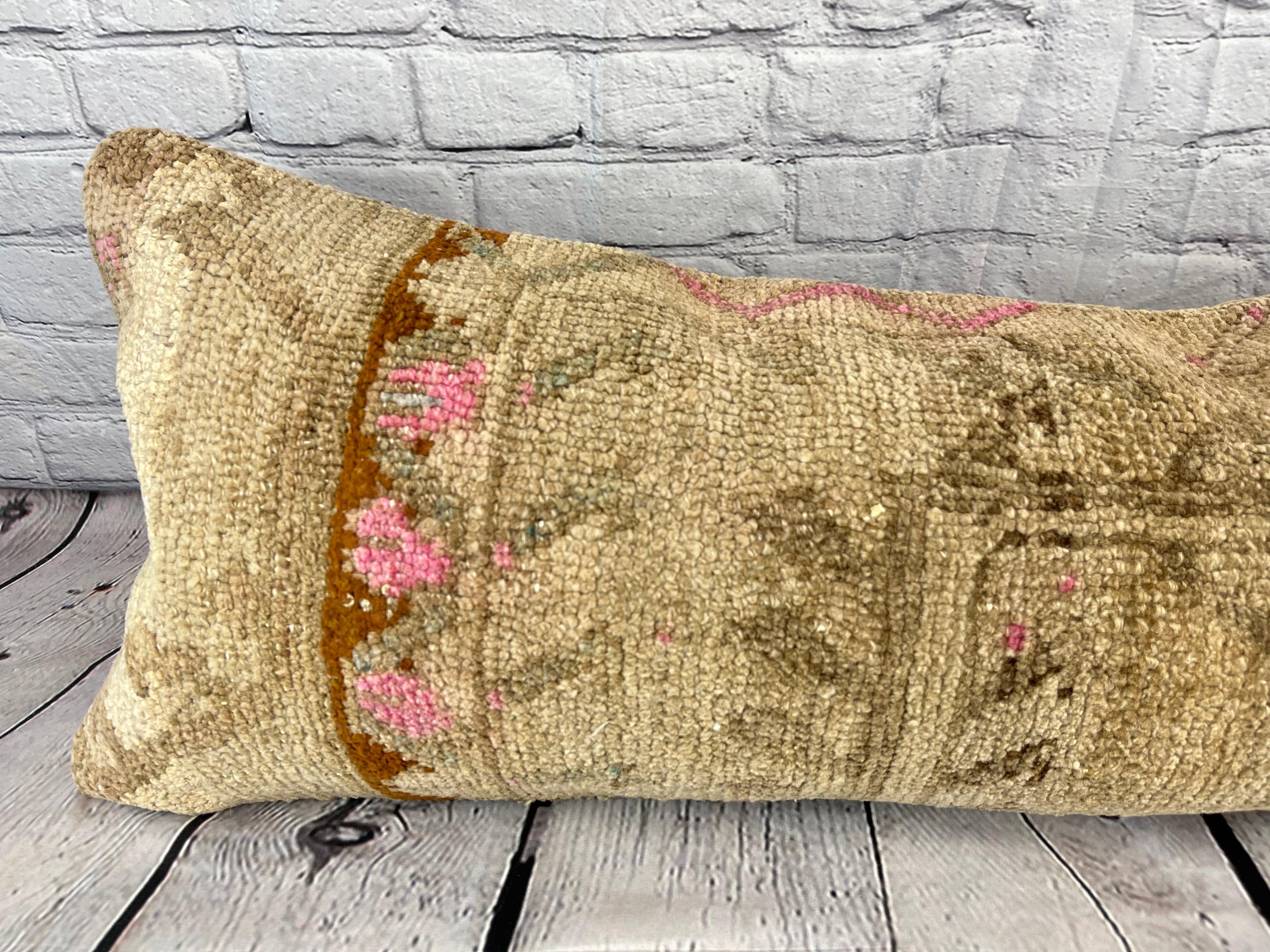 Noué à la main 14 x 35 Rug & Kilim Majesty Oasis Turc Coussin Coussin Cover #7830 en vente