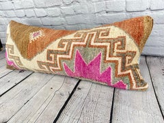 14 x 35 Lumbar Rug Pillow Luxe Corner Turkish Pillow Cushion Cover #7586