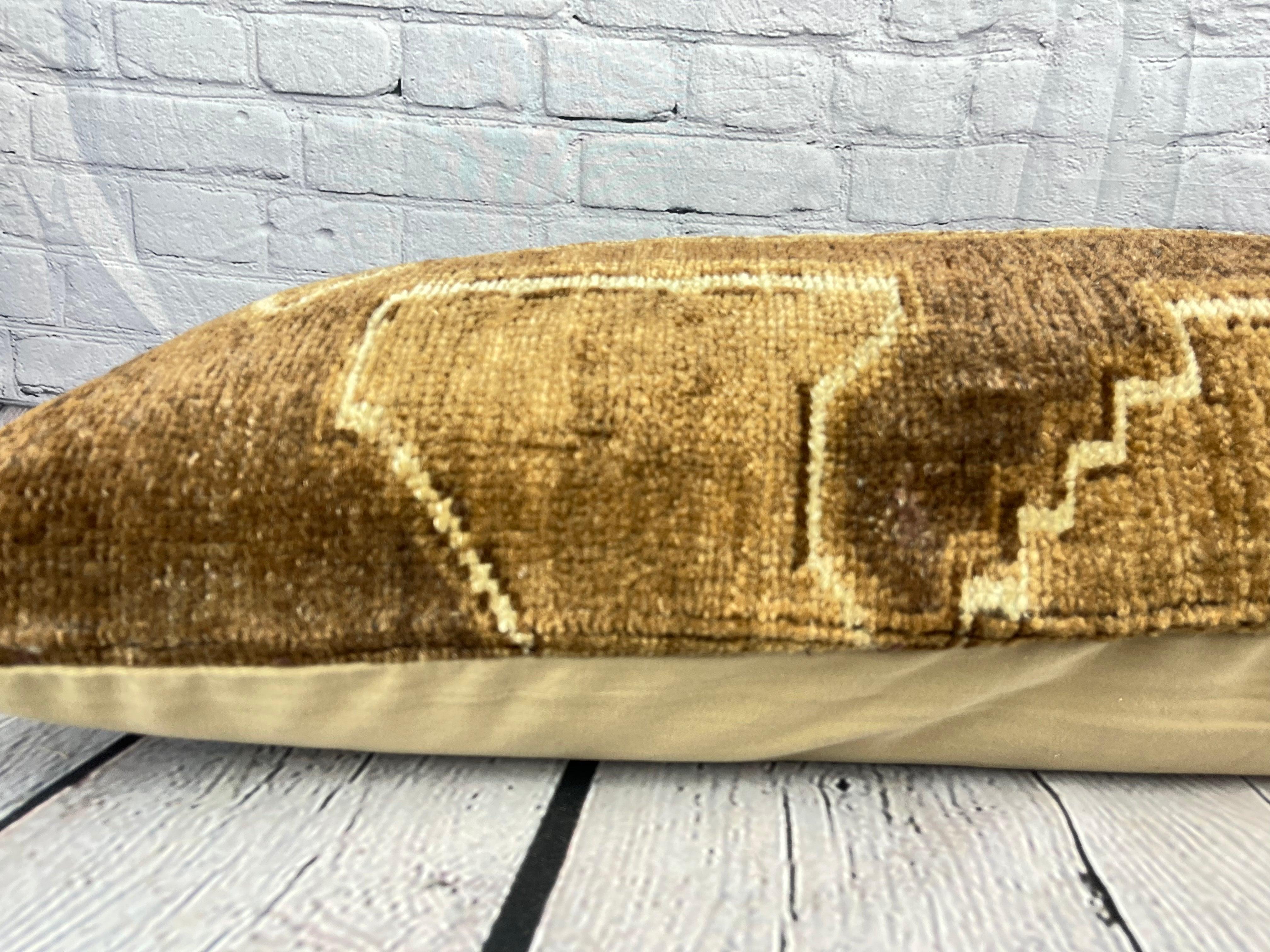 Annodato a mano 14 x 35 Cuscino per tappeto lombare Serenade Oasis Turkish Pillow Cushion Cover #7823 in vendita