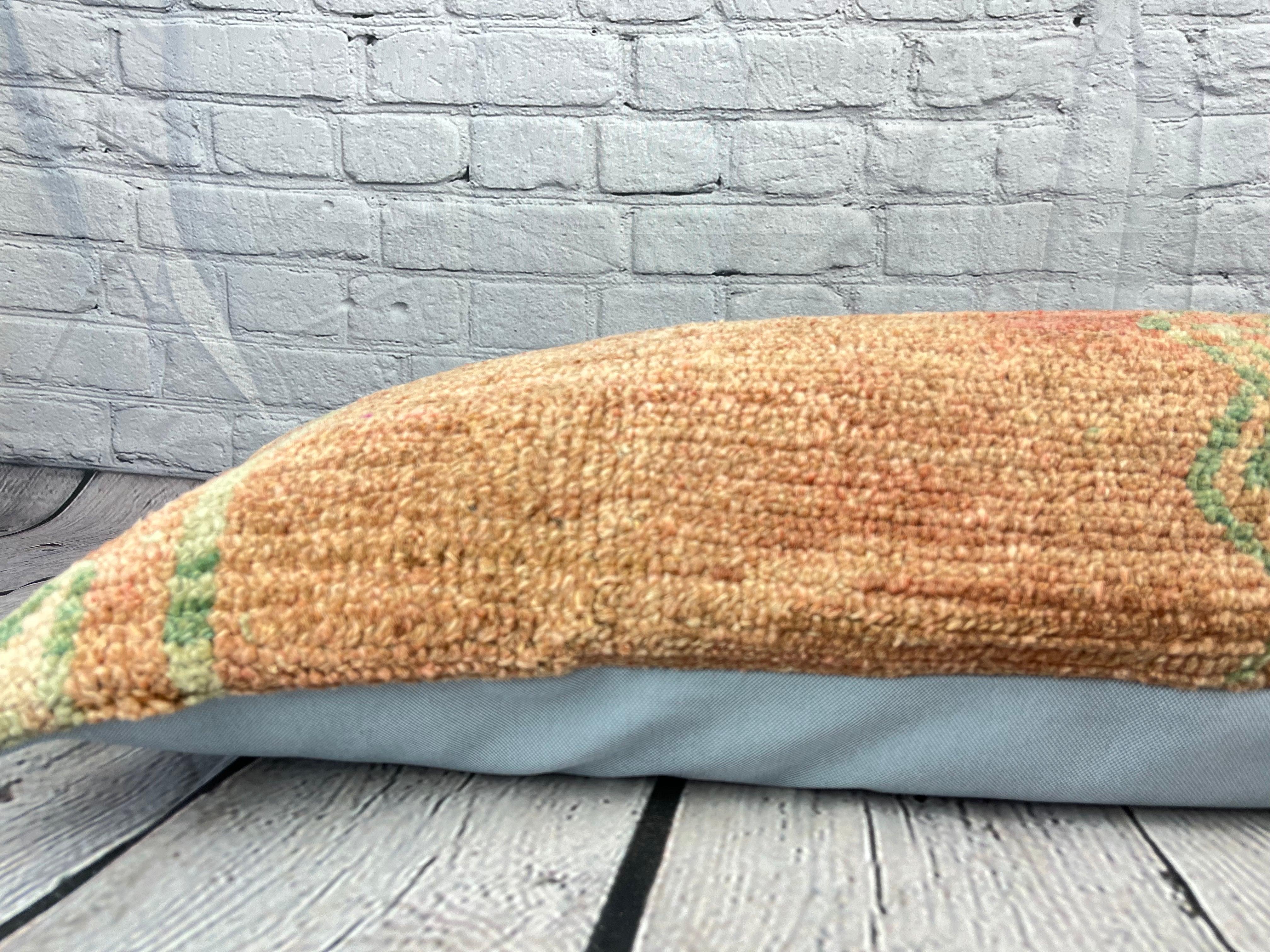 14 x 35 Lumbar Rug Pillow Turkish Radiance Turkish Pillow Cushion Cover #7567 In New Condition For Sale In Houston, TX