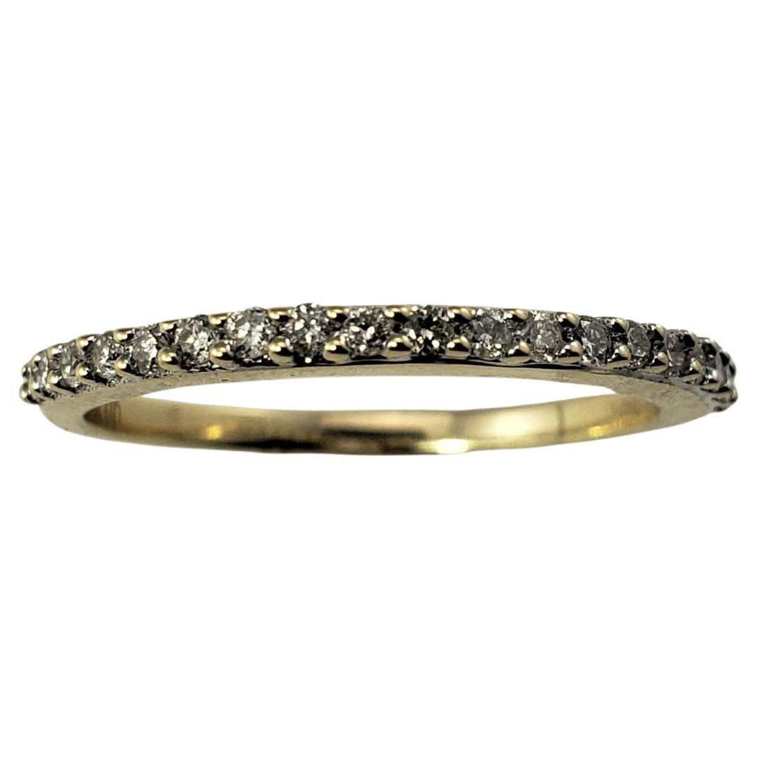 14 Yellow Gold and Diamond Wedding Band Ring For Sale