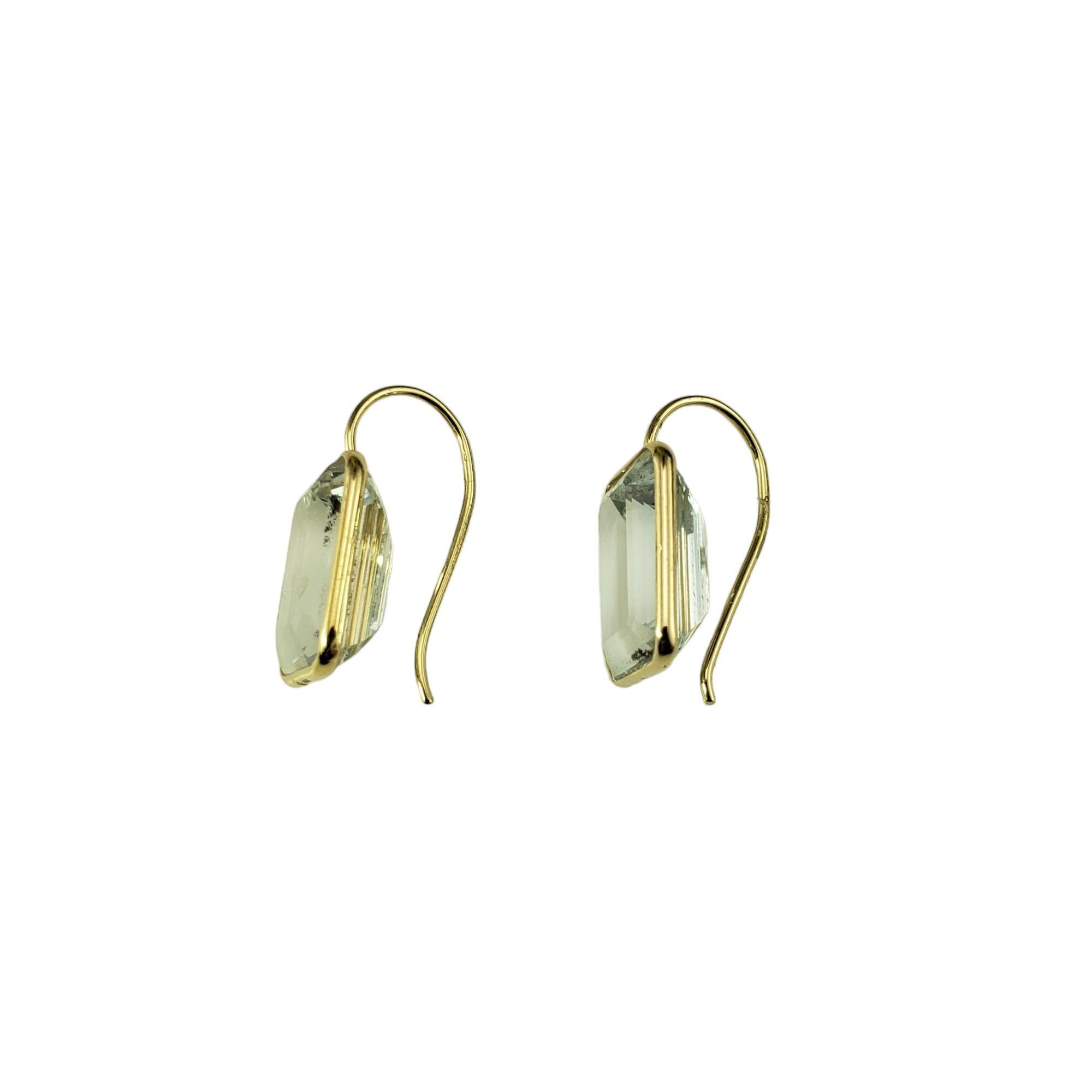 14 Yellow Gold and White Topaz Earrings  #17080 For Sale 1