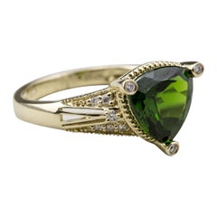 Vintage 14 Yellow Gold Chrome Diopside Fashion Ring