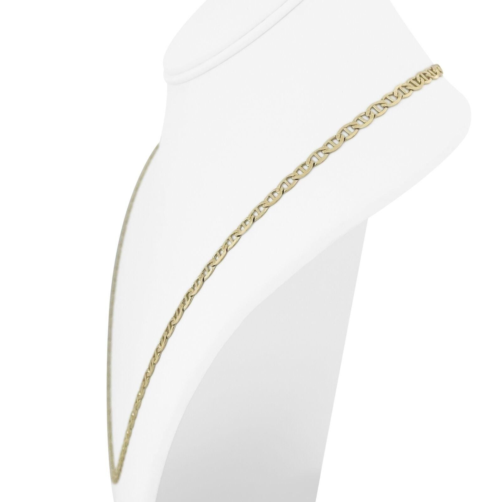 14k Yellow Gold 17g Diamond Cut 5mm Mariner Gucci Link Chain Necklace Italy 24