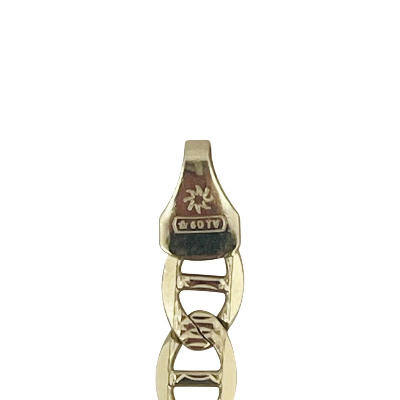 14 Yellow Gold Diamond Cut Mariner Gucci Link Chain Necklace Italy 4