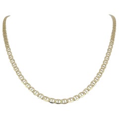 14 Gelbgold Diamantschliff Mariner Gucci Gliederkette Halskette Italien