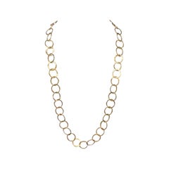 Collier à maillons ouverts en or jaune de 14, longueur de 15 pouces