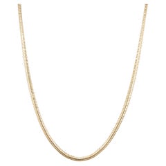 Vintage 14 Yellow Gold Snake Link Chain Men's Necklace