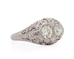 1.40 Carat Art Deco Diamond Platinum Engagement Ring