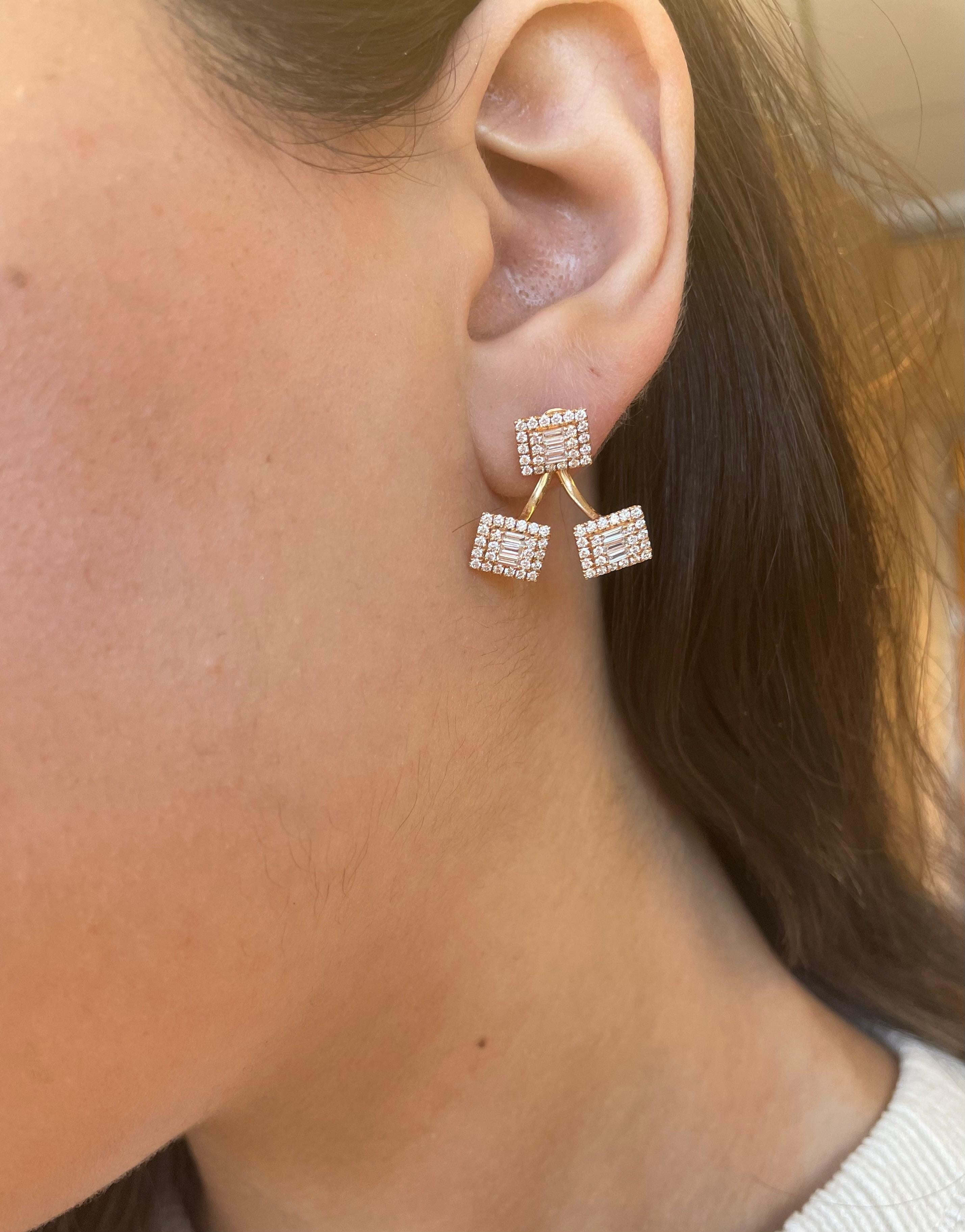 detachable diamond earrings