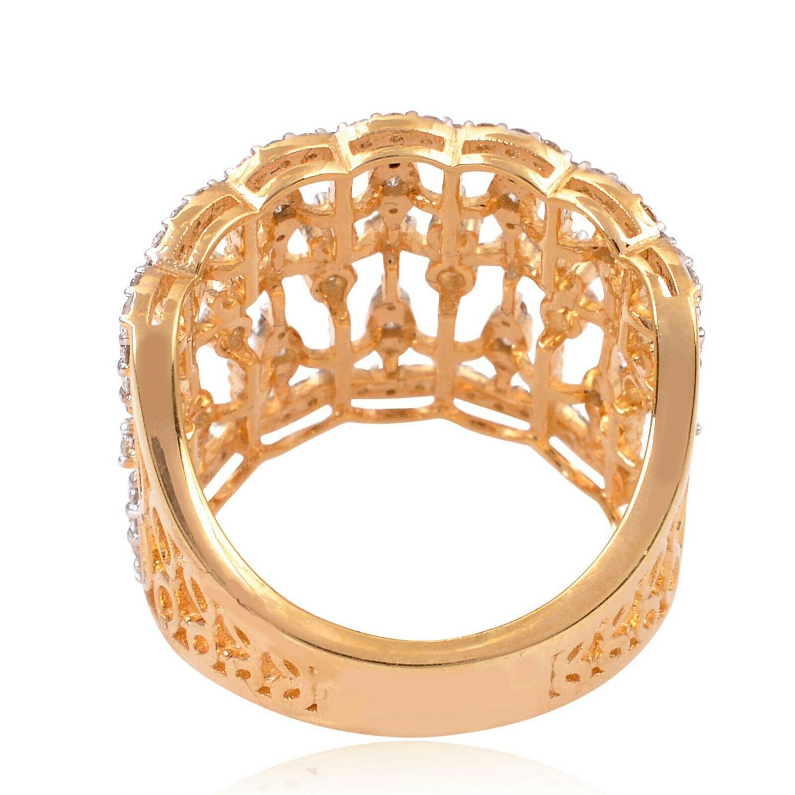 For Sale:  1.40 Carat Diamond 18 Karat Gold Lace Ring 4