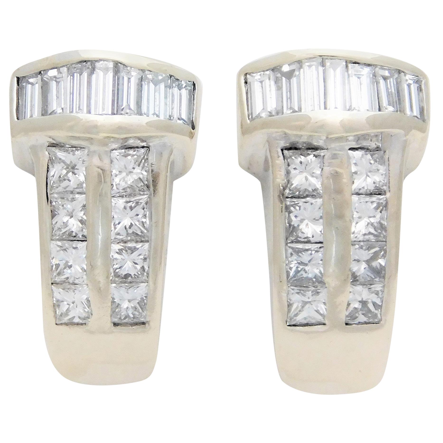 1.40 Carat Diamond Earrings For Sale